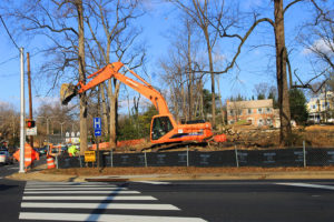 Excavation at Washington Blvd and N. George Mason Drive