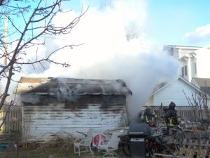 Garage burns in Lyon Park (photo courtesy Peter Roof) Garage burns in Lyon Park (photo courtesy Peter Roof)