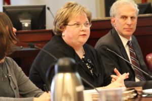 County Manager Barbara Donnellan presents her FY 2014 budget on Feb. 20, 2013