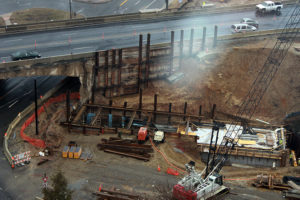 Construction on Washington Blvd bridge