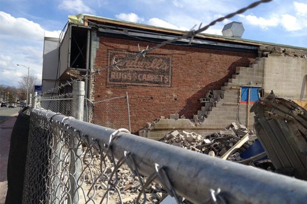 Building demolition on Glebe Road (photo courtesy "Westover Leftover")