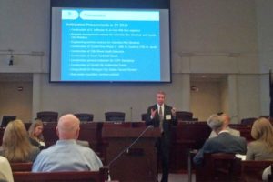 Arlington County Transportation Director Dennis Leach at the May 16 transportation industry procurement briefing