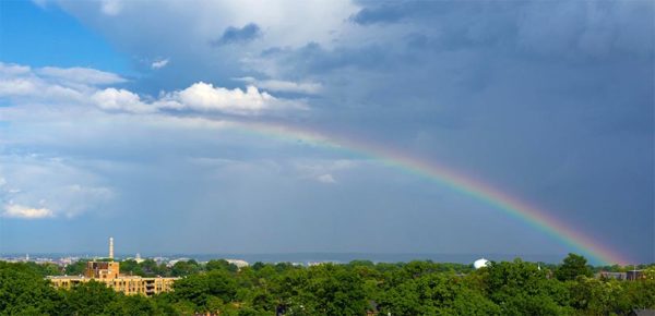 Rainbow over Pentagon Row by Martin Humm