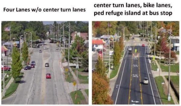 Wilson Blvd lane reduction proposal in Bluemont (photo via BCA)