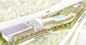 Rendering of proposed sports and entertainment complex in Alexandria