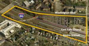 I-66 air rights development proposal in East Falls Church (photo via VDOT)
