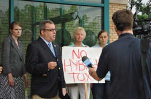 Protesters join State Sen. Adam Ebbin in push to repeal hybrid vehicle tax (courtesy photo)